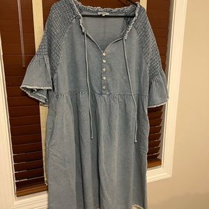 Polygram Denim Dress